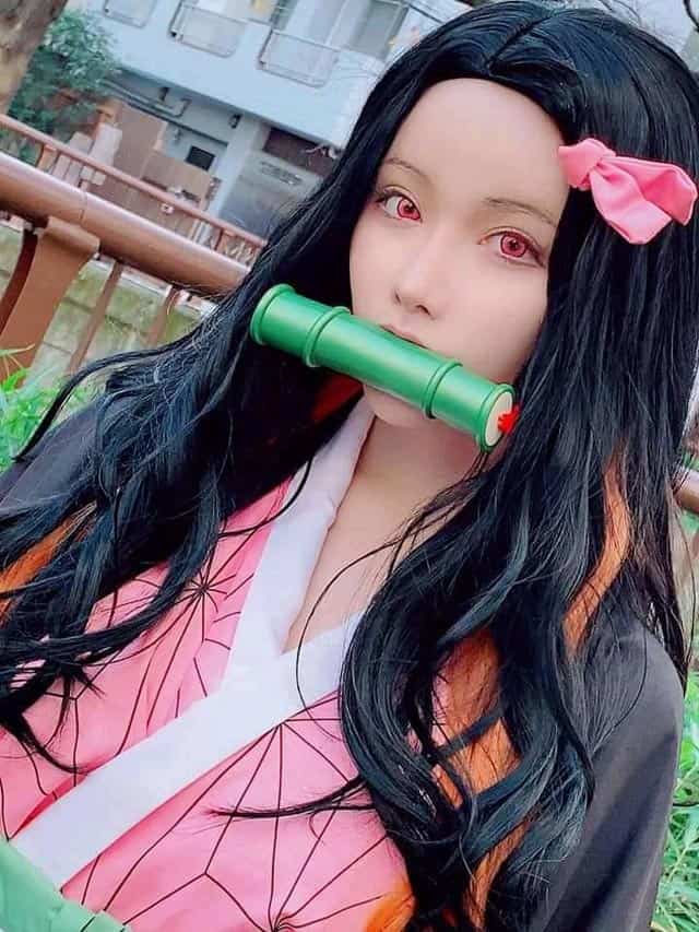 Eimi Fukada cosplay Nezuko cùng Yua Mikami khoe sắc tuyệt đẹp